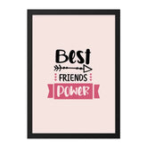 Best Friends Wall Art, Power, Friendship Gift, Cute Wall Decor, Bestie Gift, Minimalist Art, Inspirational Print, Home Decor, Wall Art - Tawshia